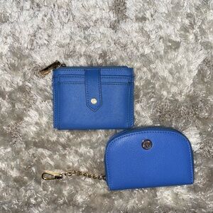 Anne Klein Blue Wallet and Coin Purse Set